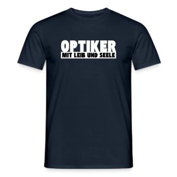 Optiker mit Leib und Seele - Männer T-Shirt - Navy - Vorne - AI Model Male 178 light (178cm)