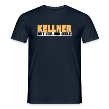Kellner mit Leib und Seele - Männer T-Shirt - Navy - Vorne - AI Model Male 178 light (178cm)