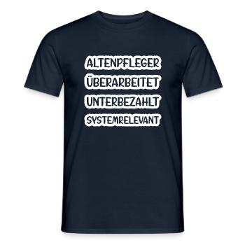Altenpfleger Geschenk Altenpflege Pflegefachkraft - Männer T-Shirt - Navy - Vorne - AI Model Male 178 light (178cm)