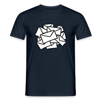 Briefe Postbote letters Briefpost Post Nachrichten - Männer T-Shirt - Navy - Vorne - AI Model Male 178 light (178cm)