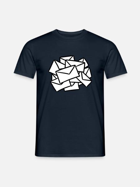 Breve postbud breve brev mail post beskeder - Mænd T-shirt - marineblå