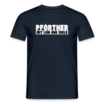 Pförtner mit Leib und Seele - Männer T-Shirt - Navy - Vorne - AI Model Male 178 light (178cm)