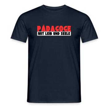 Pädagoge mit Leib und Seele - Männer T-Shirt - Navy - Vorne - AI Model Male 178 light (178cm)