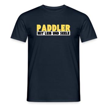 Paddler mit Leib und Seele - Männer T-Shirt - Navy - Vorne - AI Model Male 178 light (178cm)