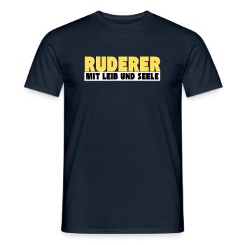 Ruderer mit Leib und Seele - Männer T-Shirt - Navy - Vorne - AI Model Male 178 light (178cm)