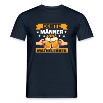 Echte Männer sind Mathelehrer - Männer T-Shirt - Navy - Vorne - AI Model Male 178 light (178cm)