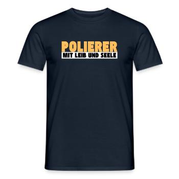 Polierer mit Leib und Seele - Männer T-Shirt - Navy - Vorne - AI Model Male 178 light (178cm)