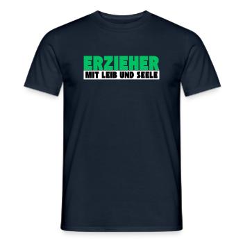Erzieher mit Leib und Seele - Männer T-Shirt - Navy - Vorne - AI Model Male 178 light (178cm)
