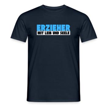 Erzieher mit Leib und Seele - Männer T-Shirt - Navy - Vorne - AI Model Male 178 light (178cm)