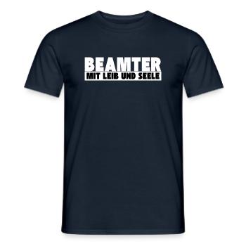 Beamte mit Leib und Seele - Männer T-Shirt - Navy - Vorne - AI Model Male 178 light (178cm)