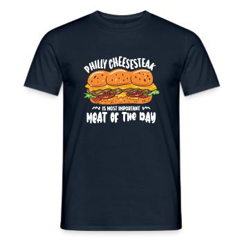 Philly Cheesesteak Sandwich - Männer T-Shirt - Navy - Vorne - AI Model Male 178 light (178cm)