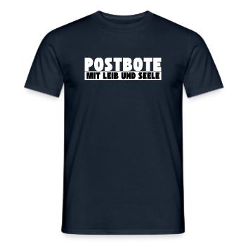 Postbote mit Leib und Seele - Männer T-Shirt - Navy - Vorne - AI Model Male 178 light (178cm)