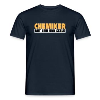 Chemiker mit Leib und Seele - Männer T-Shirt - Navy - Vorne - AI Model Male 178 light (178cm)