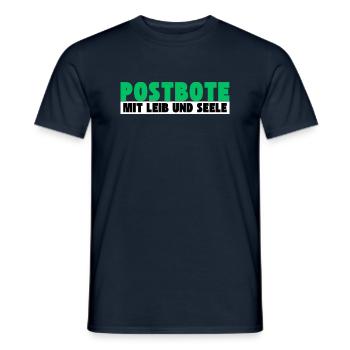 Postbote mit Leib und Seele - Männer T-Shirt - Navy - Vorne - AI Model Male 178 light (178cm)