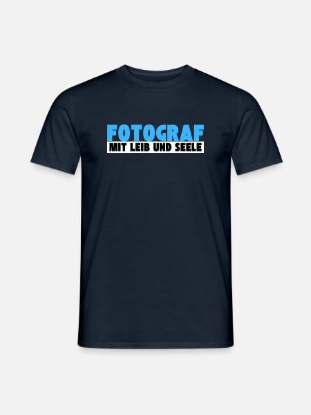 Fotograf mit Leib und Seele - Männer T-Shirt - Navy