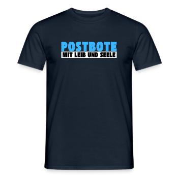 Postbote mit Leib und Seele - Männer T-Shirt - Navy - Vorne - AI Model Male 178 light (178cm)