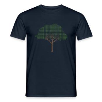 Binary Tree Admin Hacker Coder Programmierer - Männer T-Shirt - Navy - Vorne - AI Model Male 178 light (178cm)