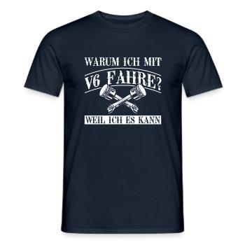 6 Zylinder Tuner Tuning V6 - Männer T-Shirt - Navy - Vorne - AI Model Male 178 light (178cm)