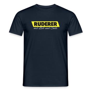 Ruderer mit Leib und Seele - Männer T-Shirt - Navy - Vorne - AI Model Male 178 light (178cm)