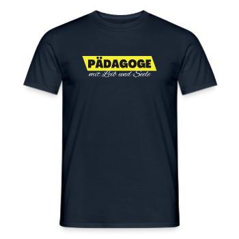 Pädagoge mit Leib und Seele - Männer T-Shirt - Navy - Vorne - AI Model Male 178 light (178cm)