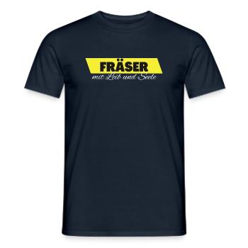 Fräser mit Leib und Seele - Männer T-Shirt - Navy - Vorne - AI Model Male 178 light (178cm)