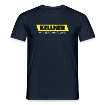 Kellner mit Leib und Seele - Männer T-Shirt - Navy - Vorne - AI Model Male 178 light (178cm)