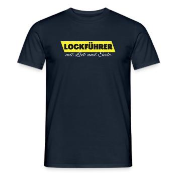 Lockführer mit Leib und Seele - Männer T-Shirt - Navy - Vorne - AI Model Male 178 light (178cm)