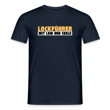 Lockführer mit Leib und Seele - Männer T-Shirt - Navy - Vorne - AI Model Male 178 light (178cm)