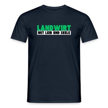 Landwirt mit Leib und Seele - Männer T-Shirt - Navy - Vorne - AI Model Male 178 light (178cm)