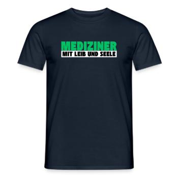 Mediziner mit Leib und Seele - Männer T-Shirt - Navy - Vorne - AI Model Male 178 light (178cm)
