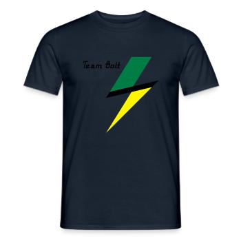 team Bolt - Men's T-Shirt - navy - Front - AI Model Male 178 light (178cm)
