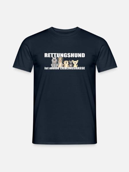 Rettungshund ist meine Lieblingsrasse Geschenkidee - Männer T-Shirt - Navy