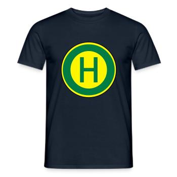 Haltestelle - Männer T-Shirt - Navy - Vorne - AI Model Male 178 light (178cm)