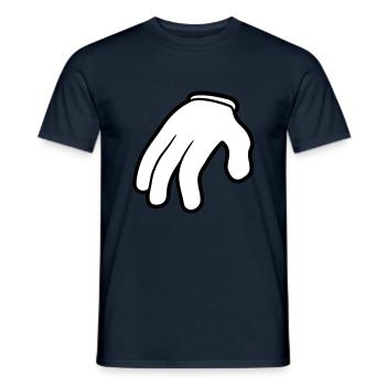 handschuh cartoon hand arme clipart ohne koerper c - Männer T-Shirt - Navy - Vorne - AI Model Male 178 light (178cm)