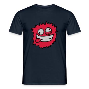 Visage de monstre poilu - T-shirt homme - marine - Devant - AI Model Male 178 light (178cm)