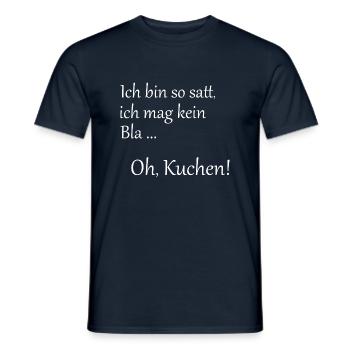 Ich bin so satt ich mag kein Bla oh Kuchen - Männer T-Shirt - Navy - Vorne - AI Model Male 178 light (178cm)