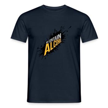 Farbklecks May Contain Alcohol - Männer T-Shirt - Navy - Vorne - AI Model Male 178 light (178cm)
