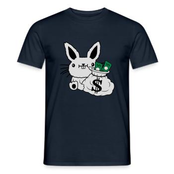 Reicher Geldsack Osterhase Geldscheine - Männer T-Shirt - Navy - Vorne - AI Model Male 178 light (178cm)