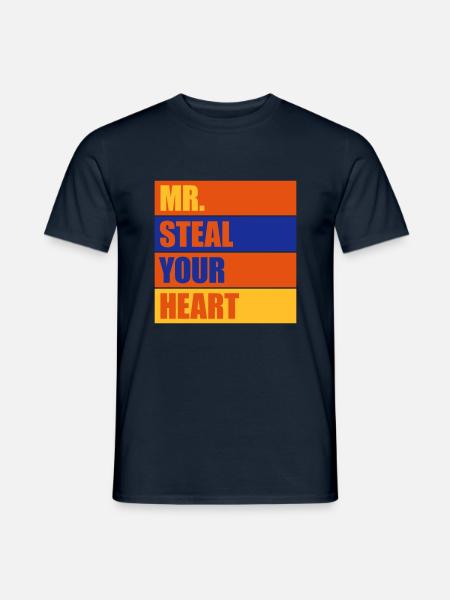 Mr steal your heart - Men's T-Shirt - navy