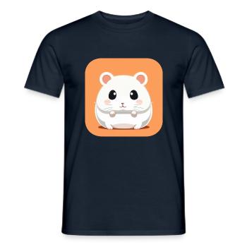 Mignon Cartoon Hamster Love Pet 6 - T-shirt homme - marine - Devant - AI Model Male 178 light (178cm)