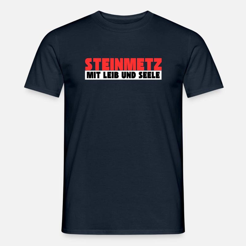 Steinmetz mit Leib und Seele - Männer T-Shirt - Navy