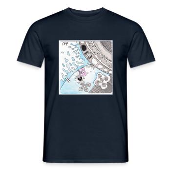 Wirrwarr 16 - Männer T-Shirt - Navy - Vorne - AI Model Male 178 light (178cm)