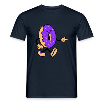donut comic smile - Männer T-Shirt - Navy - Vorne - AI Model Male 178 light (178cm)