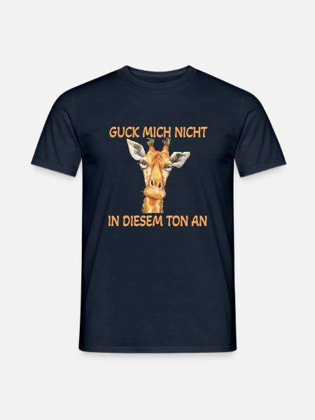 Zerzaustes Giraffe - Guck mich nicht in diesem Ton - Männer T-Shirt - Navy