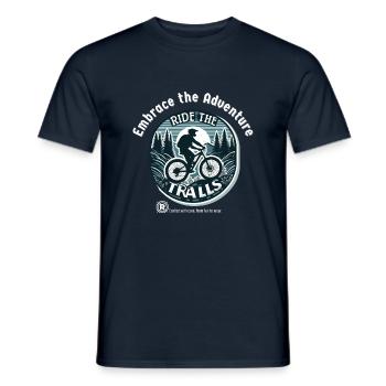 VTT Descente - T-shirt homme - marine - Devant - AI Model Male 178 light (178cm)