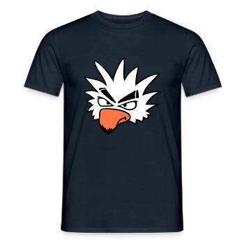 Weißer Papagei Vogel guckt böse cool ernst Comic - Männer T-Shirt - Navy - Vorne - AI Model Male 178 light (178cm)