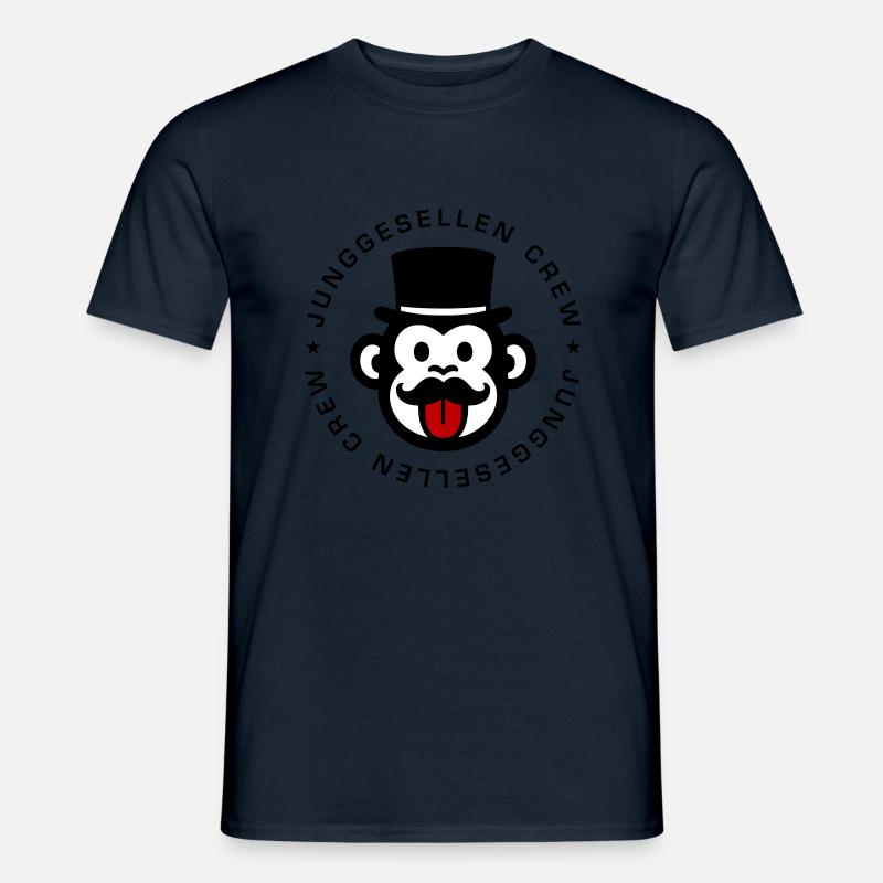 Junggesellen Crew Affe - Männer T-Shirt - Navy