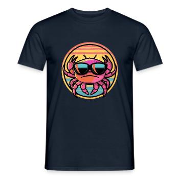 Krebs Krabbe Cool Comic - Männer T-Shirt - Navy - Vorne - AI Model Male 178 light (178cm)