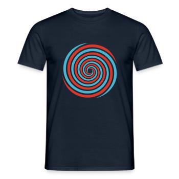 spirale2farben2 - T-shirt homme - marine - Devant - AI Model Male 178 light (178cm)