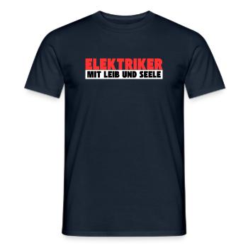 Elektriker mit Leib und Seele - Männer T-Shirt - Navy - Vorne - AI Model Male 178 light (178cm)